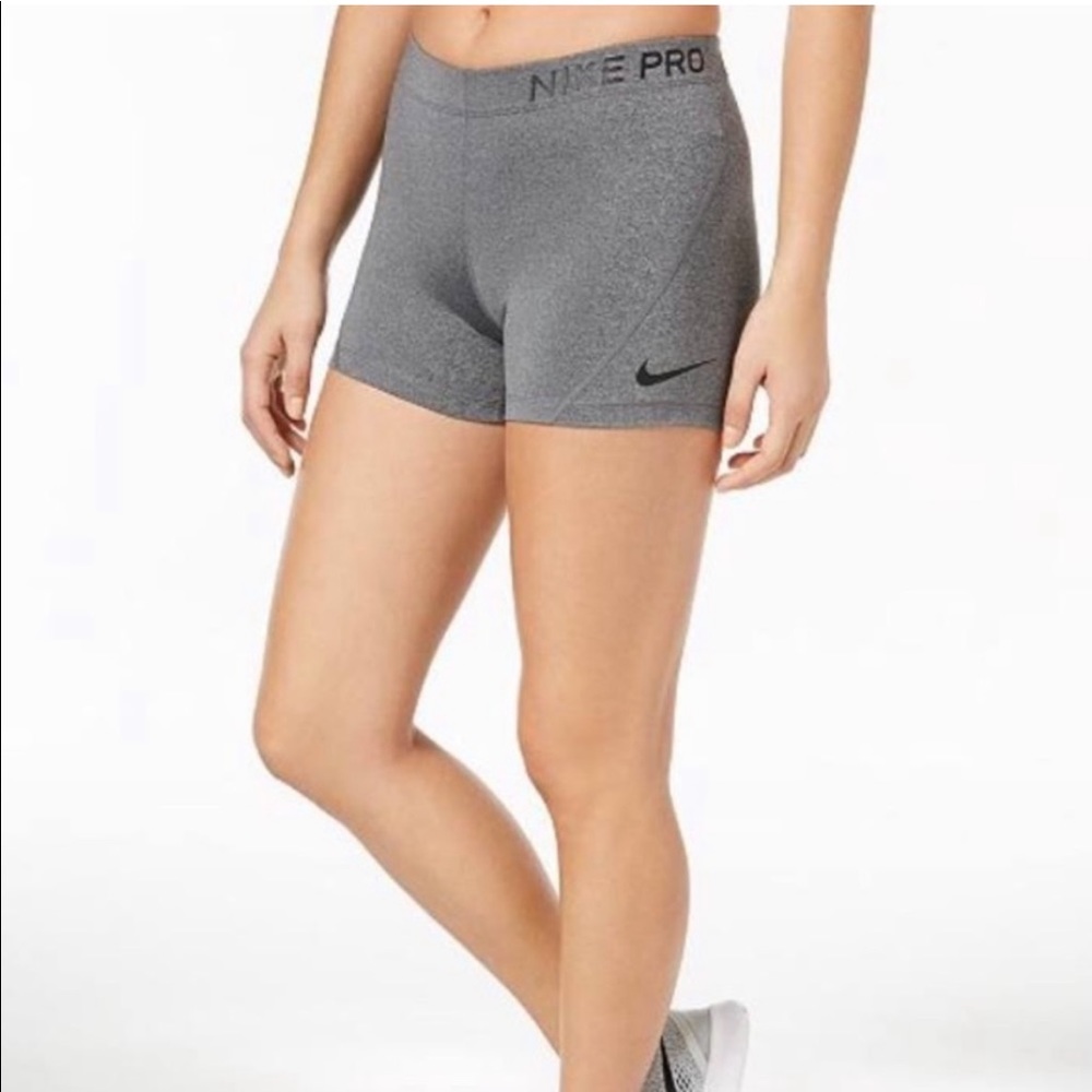 Gray dri fit Nike pro compression shorts